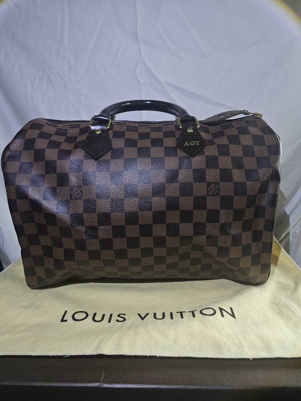 Louis Vuitton Brown Damier Speedy 30 Satchel - Picture 8 of 15